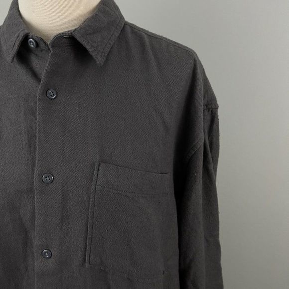NWT BP Grey Flannel Button Down Shirt (S) - Picture 3 of 9